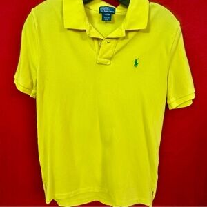 EUC - Kids Polo Ralph Lauren Shirt, Yellow with Green Pony 💛💚 Boys Large 14-16 👕